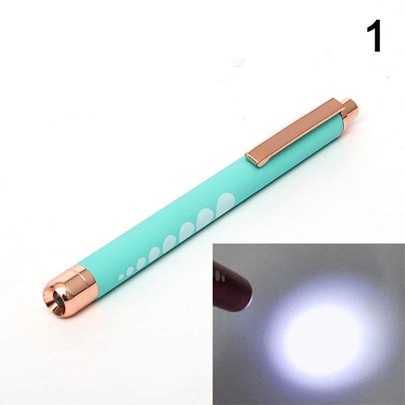 LED Medical Penlight Flashlight With Pupil Gauge Pocket Clip Pen Light For Doctor Nurse Diagnosis