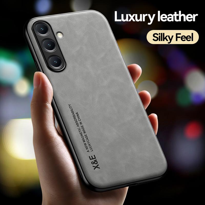 Magnetic Sheepskin Leather Case on For Samsung Galaxy A72 A52 A22 A12 A71 A51 A31 A21S A70 A50S A30S 4G 5G Soft Shockproof Cover