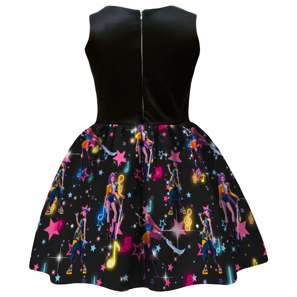 В наличии: Цифровой принт 'Девушки Ведьмака' Бант Формальное платье Юбка 94209