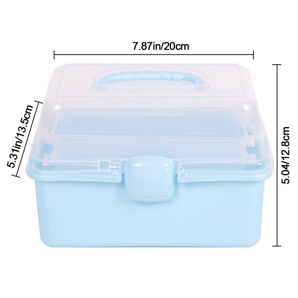 Three-layer Stationery Case Foldable Toy Box New Nail Art Organizer