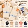 Windproof Winter Plush Gloves Warm Cycling Gloves Korean Touch Screen Gloves  Women