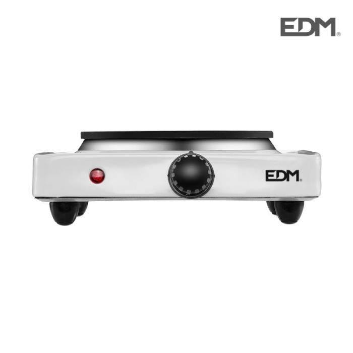 Plaque De Cuisson Électrique Portable - Edm - 1000w - 1 Plaque - Blanc