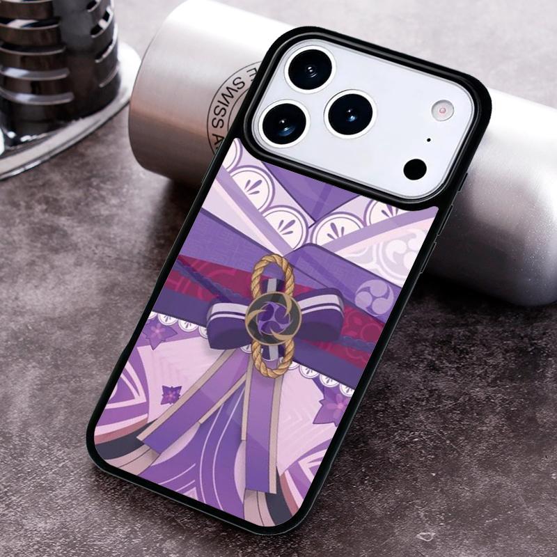 Чехол для телефона Raiden Shogun Baal Genshin Impact для iPhone 17 16 15 Pro Max Air 14 13 12 11 Plus Ударопрочный Capa Cover