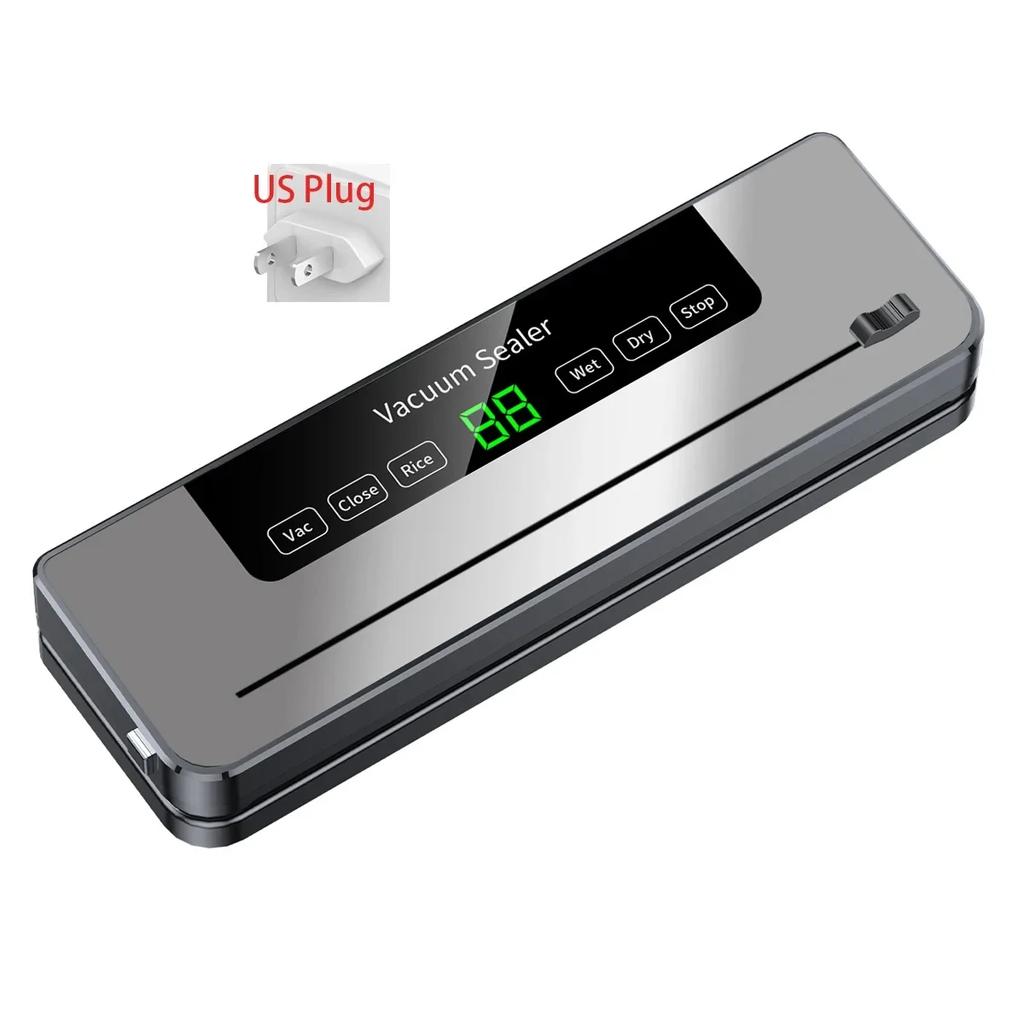 Food Vacuum Sealer Machine Dry Wet Food Vacuum Packaging Machine with UV Kitchen Food Storage Sealing Machine Built-in Cutter