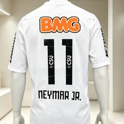Summerclassic 1112 Сантосси Хлопковая Футбольная Футболка Ретро Маленький Неймар Футбол Взрослая Унисекс и Унисекс Большой Короткий Рукав
