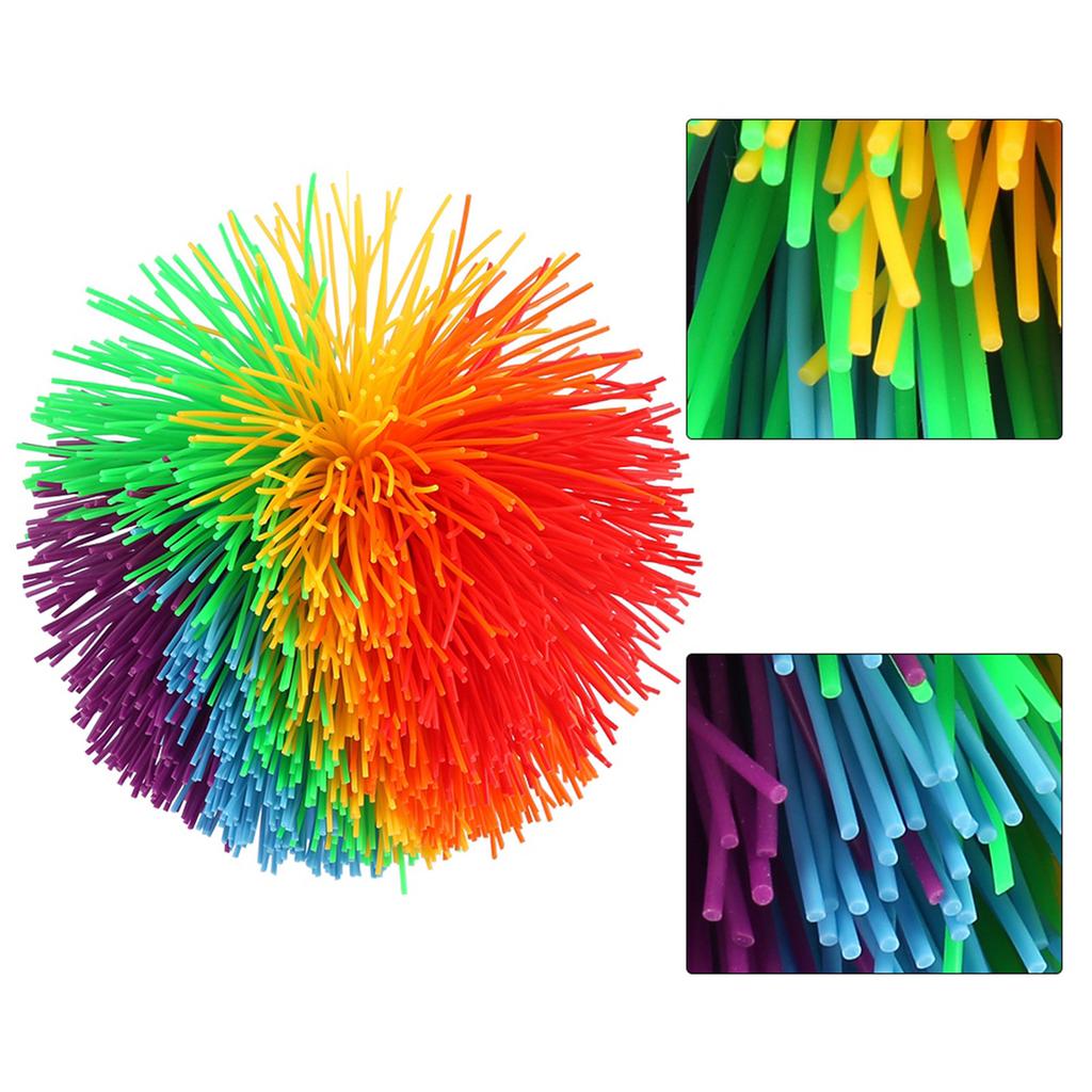 Colorful Sensory  Sensory  Silicone   Silicone Construction Stress Relief Rainbow Colorful Sensory  Ball Shape