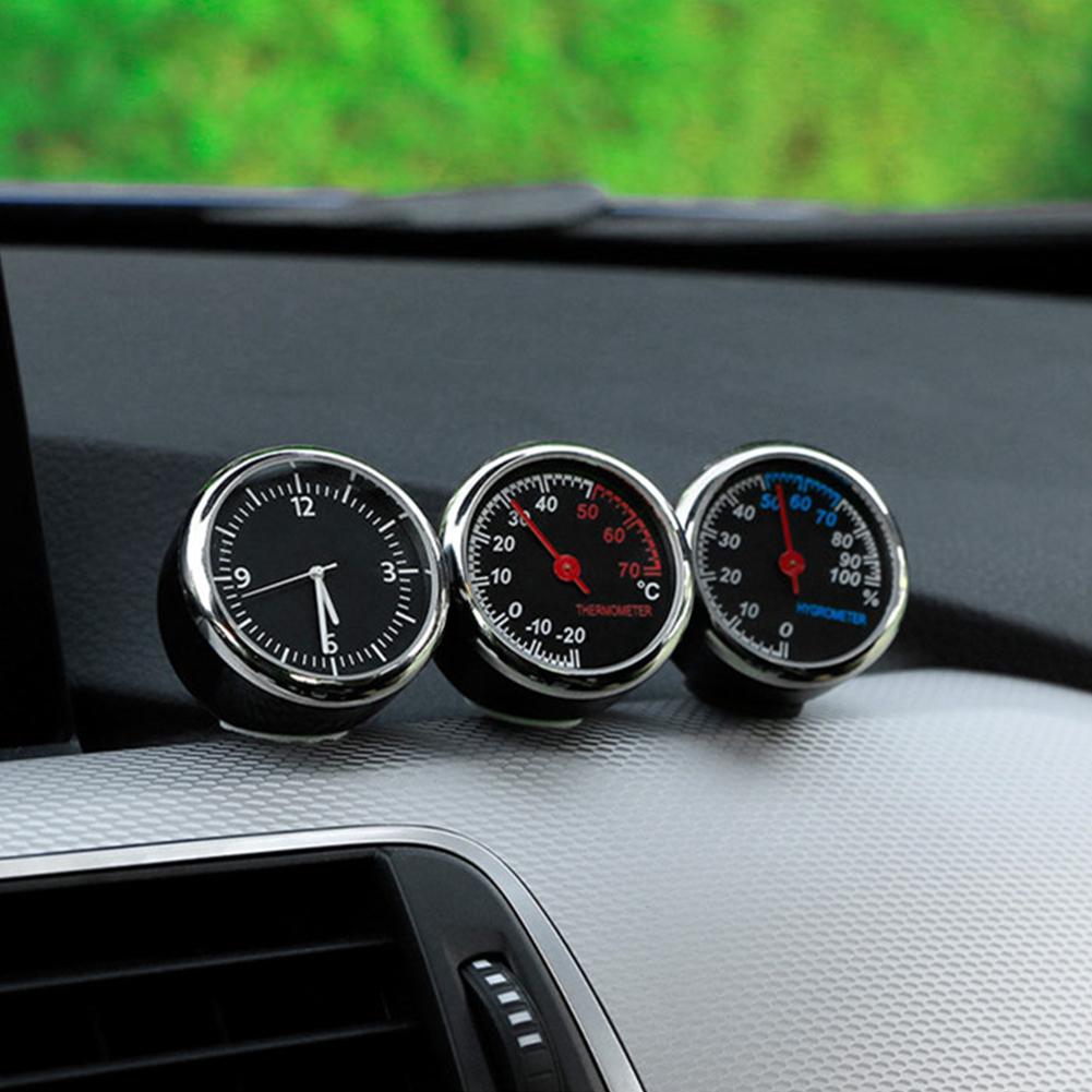 Мини-автомобильные цифровые часы для автомобиля, термометр, гигрометр, измерительные приборы, украшения, часы, наклейка для салона автомобиля