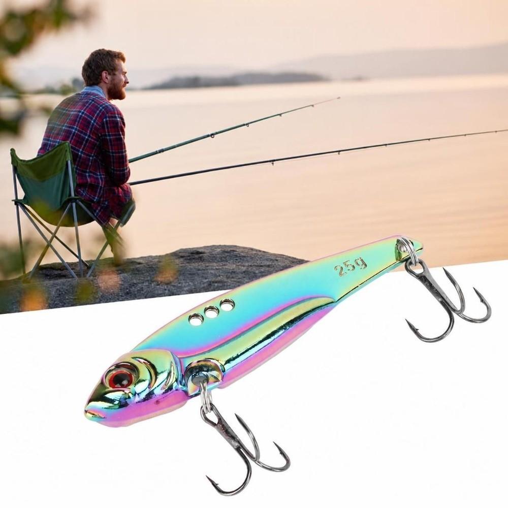 5PCS With 3D Eyes Fishing Blade Bait Zinc Alloy Swimbait Lure Durable Vib Blade Lure For Walleye