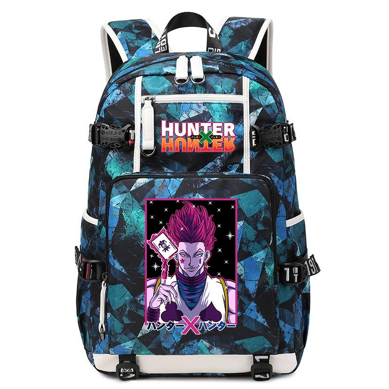 Школьный рюкзак Hunter Anime, большая вместимость, легкий, для учеников, для мальчиков и девочек, для повседневного использования