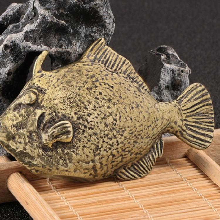 Металлическая миниатюрная фигурка осетра, антикварная скульптура животного, декоративное произведение искусства, украшение для полки, стола, для подарка