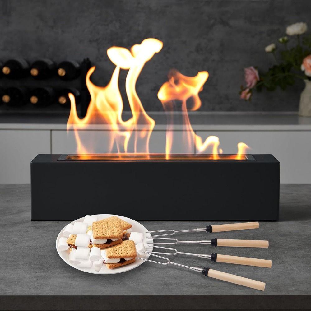 Safer Tabletop Fire Pit Smokeless Portable Smores Maker Small Ethanol Fireplace Housewarming