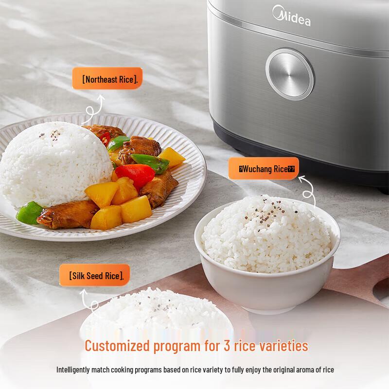 Midea 4L Multi-function Rice Cooker with Antibacterial Ceramic Inner Pot CN plug (adapter included)