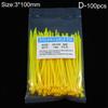 100pcs Self-Locking Corrosion Resistance Nylon Wire Cable Zip Ties Organiser Fasten Cable