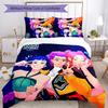 KPOP Hunter 3pcs Bedding Set Duvet Cover Closure Includes 1 Duvet Cover & 2 Pillowcases for All Seasons Bedroom Home Dorm Decor