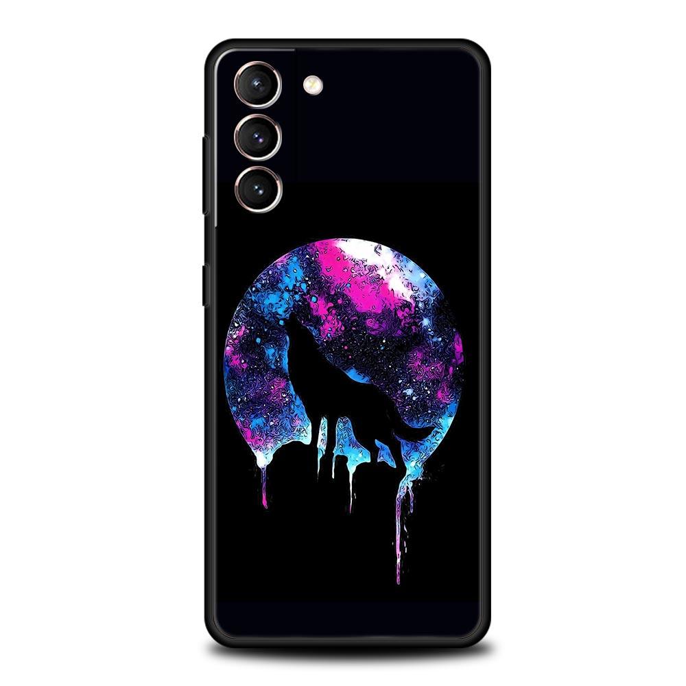 Чехол Волк Животное Для Samsung Galaxy S22 Ultra S21 S20 FE 5G S10 S9 S24 Plus S10E S23 Чехол для Телефона Черный Силикон Мягкий