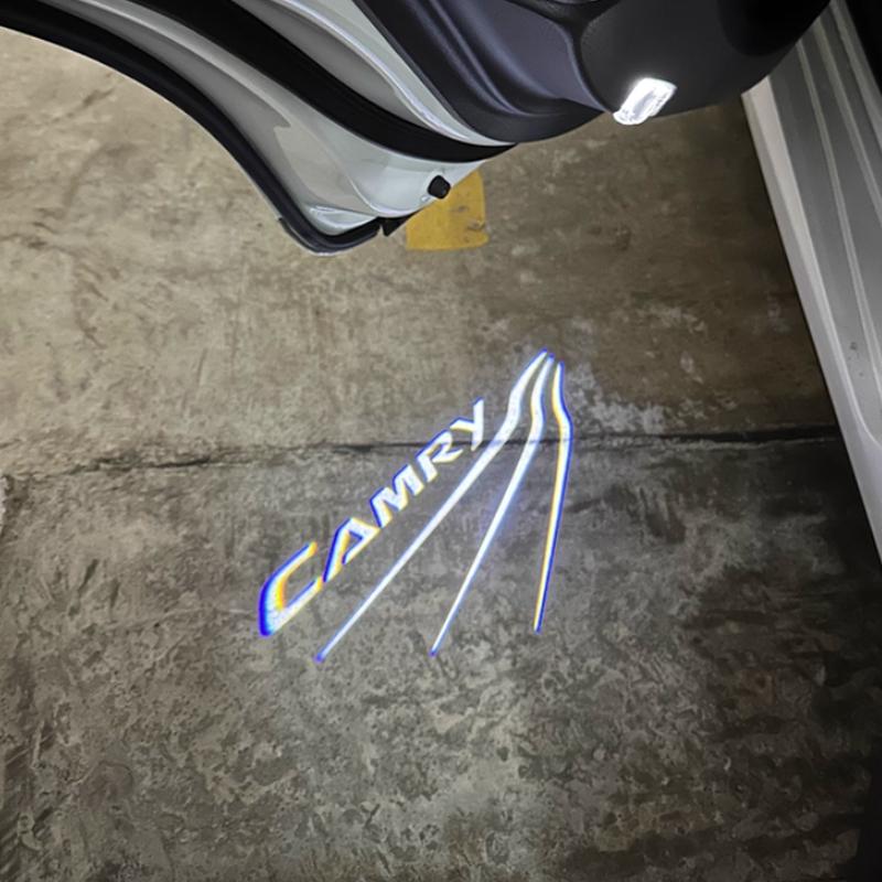 BAWI7 2PCS Car Door Welcome Light Laser Projector Light Ground Light Warning Light for 2004-2021 Toyota Camry 6th/8th/9th Gen