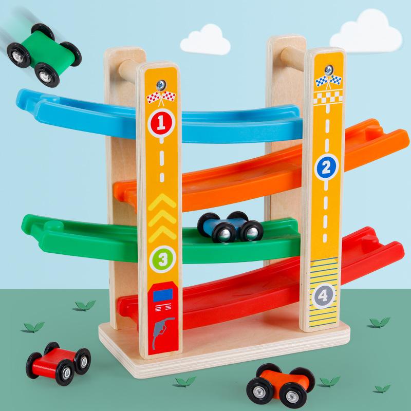 BABIBO Деревянная детская игрушечная машинка-трансформер/пазл-машинка-автомобиль/детская инерционная игрушечная машинка-трансформер