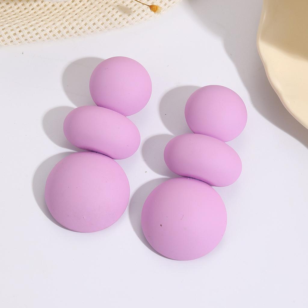 Преувеличенные атмосферные серьги, Металлические гладкие геометрические круглые серьги, Легкая роскошь и высококлассные женские серьги с темпераментом