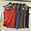 Women's Summer Modal Sleeveless Slimming U-Neck Vest - Korean Style Solid Color