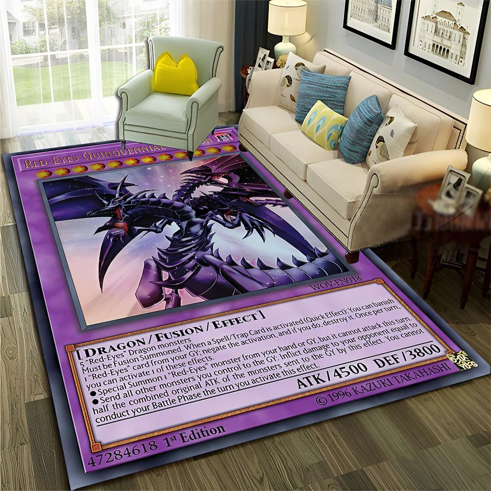 Yu-Gi-Oh MONSTER CARD ковер с рисунком аниме для дома, гостиной, спальни, дивана, коврика, декор, детский коврик, нескользящий напольный коврик