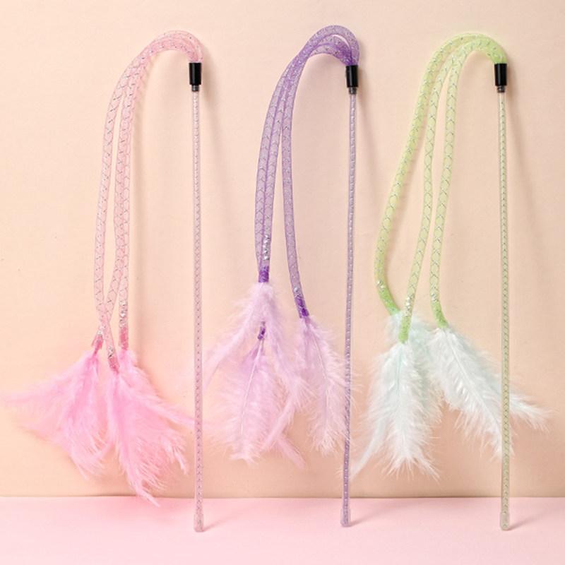 Cat Toy Feather Toys For Cats Playing Stick Bite Resistant Cat Toys Interactive Funny Cats Toy Pet Products