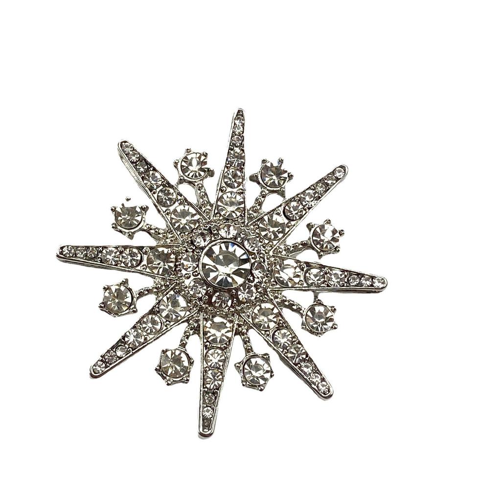 Японская и корейская брошь-снежинка с восьмиконечной звездой Геди и бриллиантами для женщин