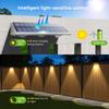 Modern Outdoor Waterproof Rechargeable LED Solar Fence Light IP66 PC Light Sensor for Garden Pathway Patio Wall Deck Steps ROHS