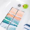 6PCS Ocean Wave Bathtub Sticker Non-slip Waterproof 3D Effect Self-adhesive Bathroom Decal PVC Removable Decorative Mural 15x15cm