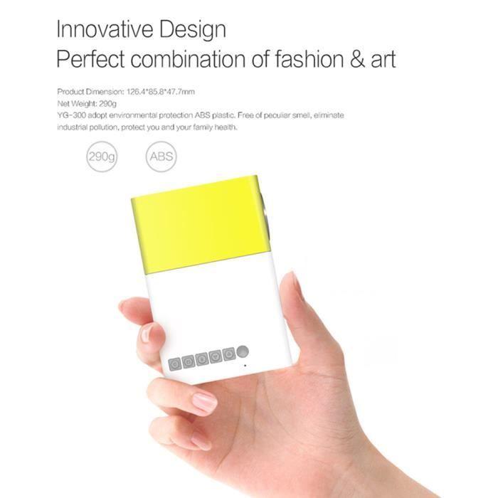 Projecteur LED YG300 - TOMTOP - WVGA - 400 Lumens - 3D