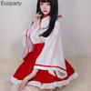 5XL Japanese Lolita Dress For Women Anime Kikyo Cosplay Kimono Suit Yukata Top Skirts Headwear Set Girls Halloween Party Costume