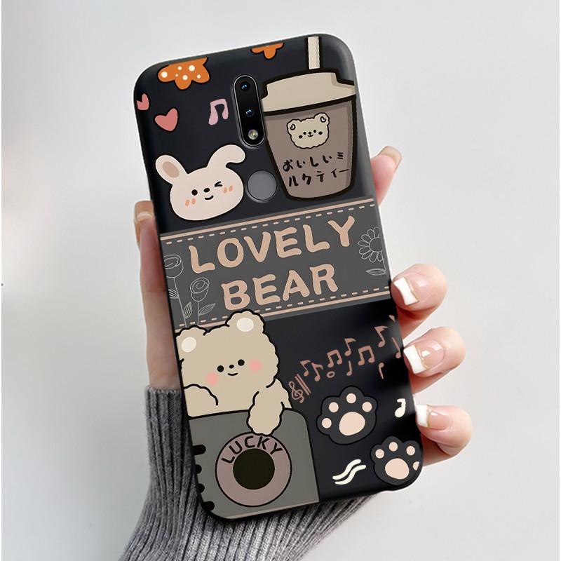 Cute Case For Nokia 4.2/Nokia 3/Nokia 3.1/Nokia3.2 Funda Capa Printing Shell Protective Cover Soft Silicone Cartoon Black Casing