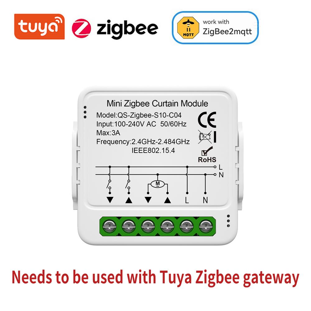 Tuya Smart WiFi ZigBee Модуль для штор Жалюзи Рольставни Электродвигатель Умный выключатель штор Работает с Alexa Google Home