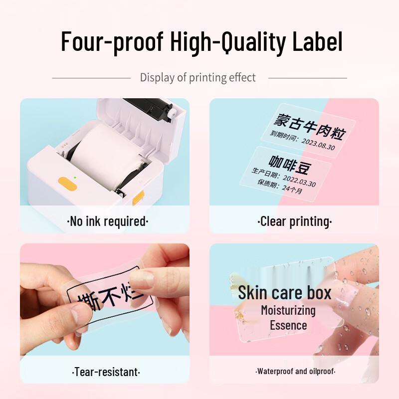 Portable Bluetooth Thermal Label Printer CN plug (adapter included)