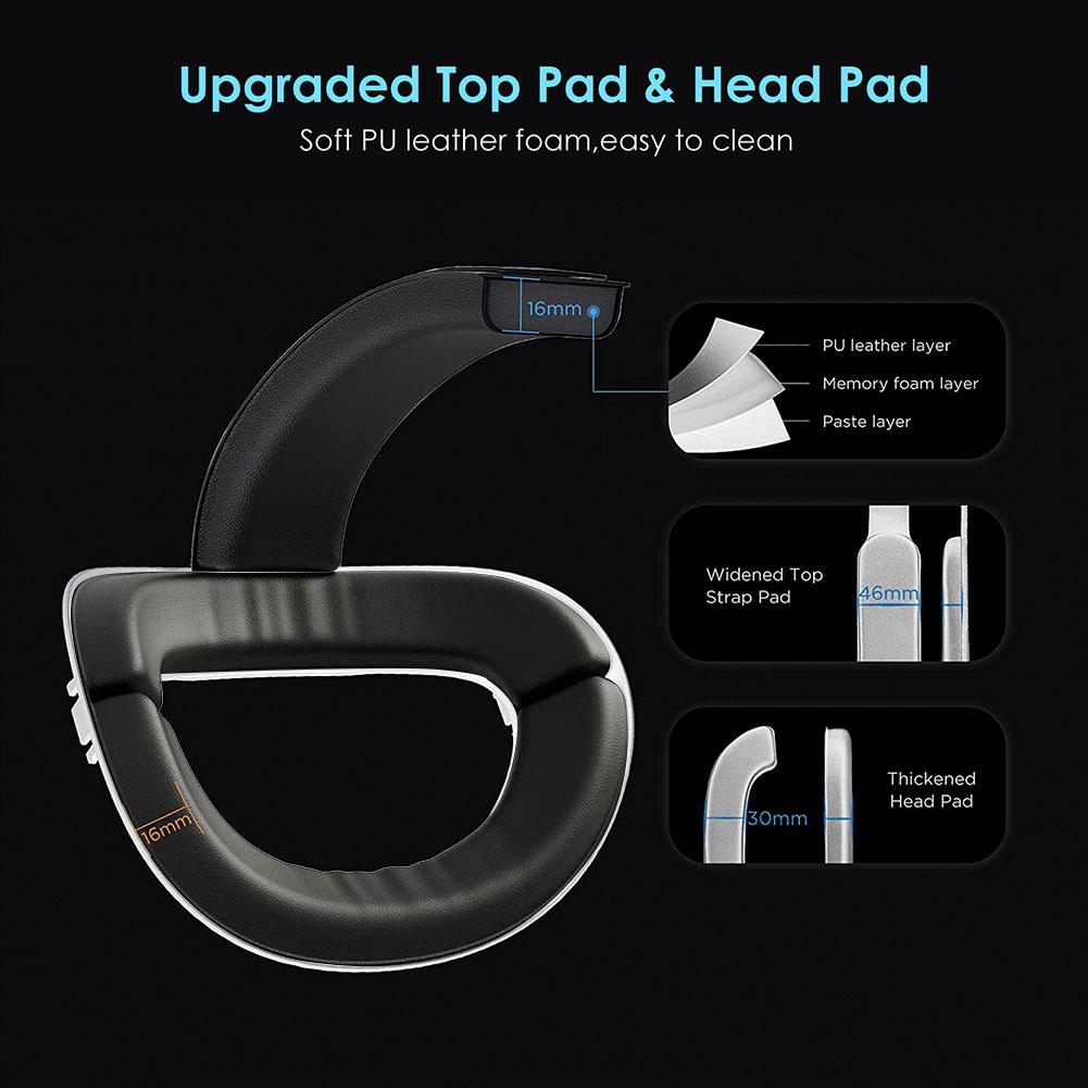 RGB Head Strap Comfort Battery Pack Elite Strap Battery 8000mAh Enhanced Support and Balance for Oculus Quest 2 for Meta Quest 2