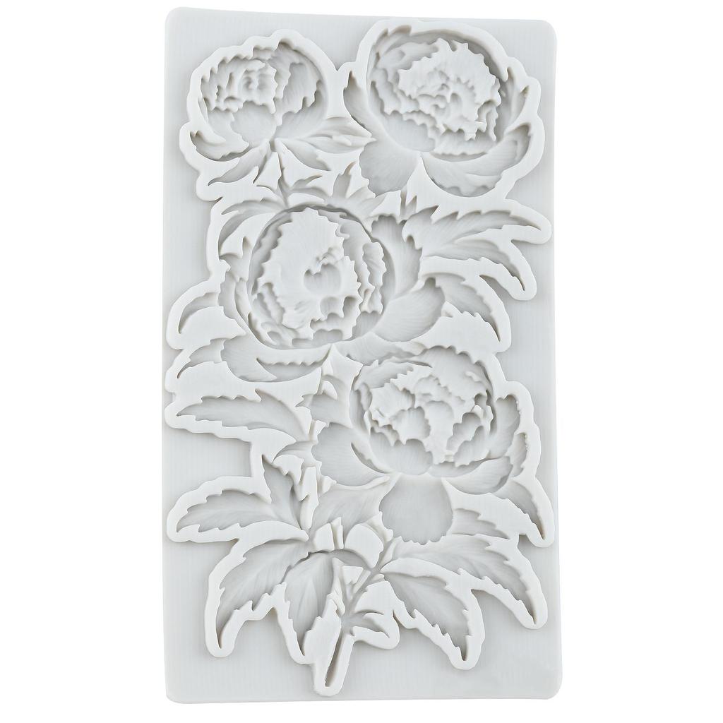 Силиконовая форма для цветка пиона, Формы для мастики в виде цветка, Инструменты для украшения торта, Тематический торт, Десерт, Украшенный, Шоколадная форма для конфет