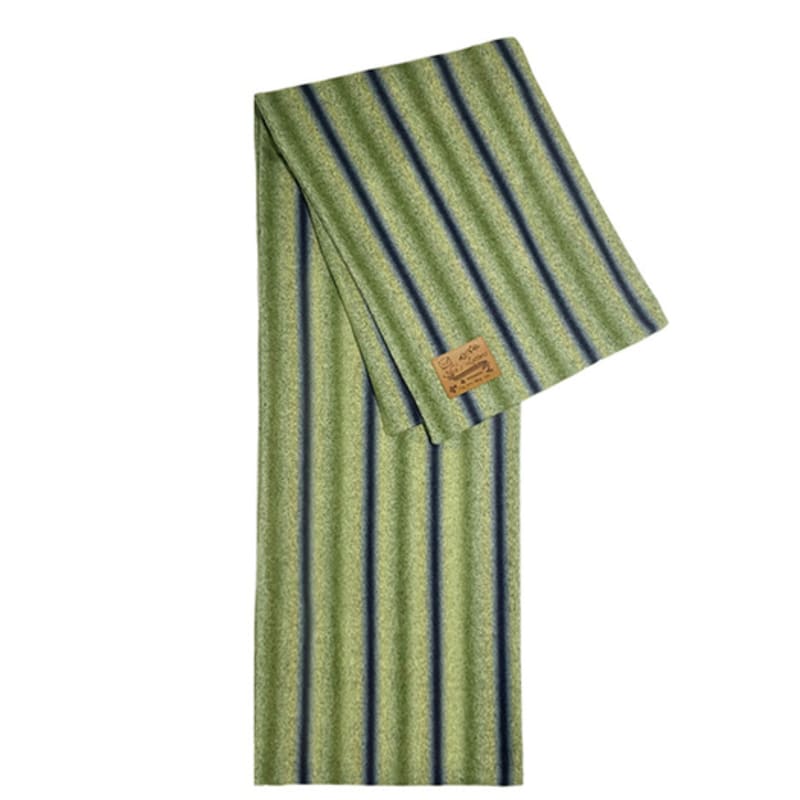 Письма Шина D.Глушитель №14 _ Зеленый полосатый большой шарф