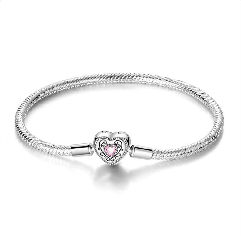 17-20CM Bracelet Women's Bracelets Original 925 Fashion Love Family Zircon DIY Charms Bead Jewelry Party Daily Holiday Gift