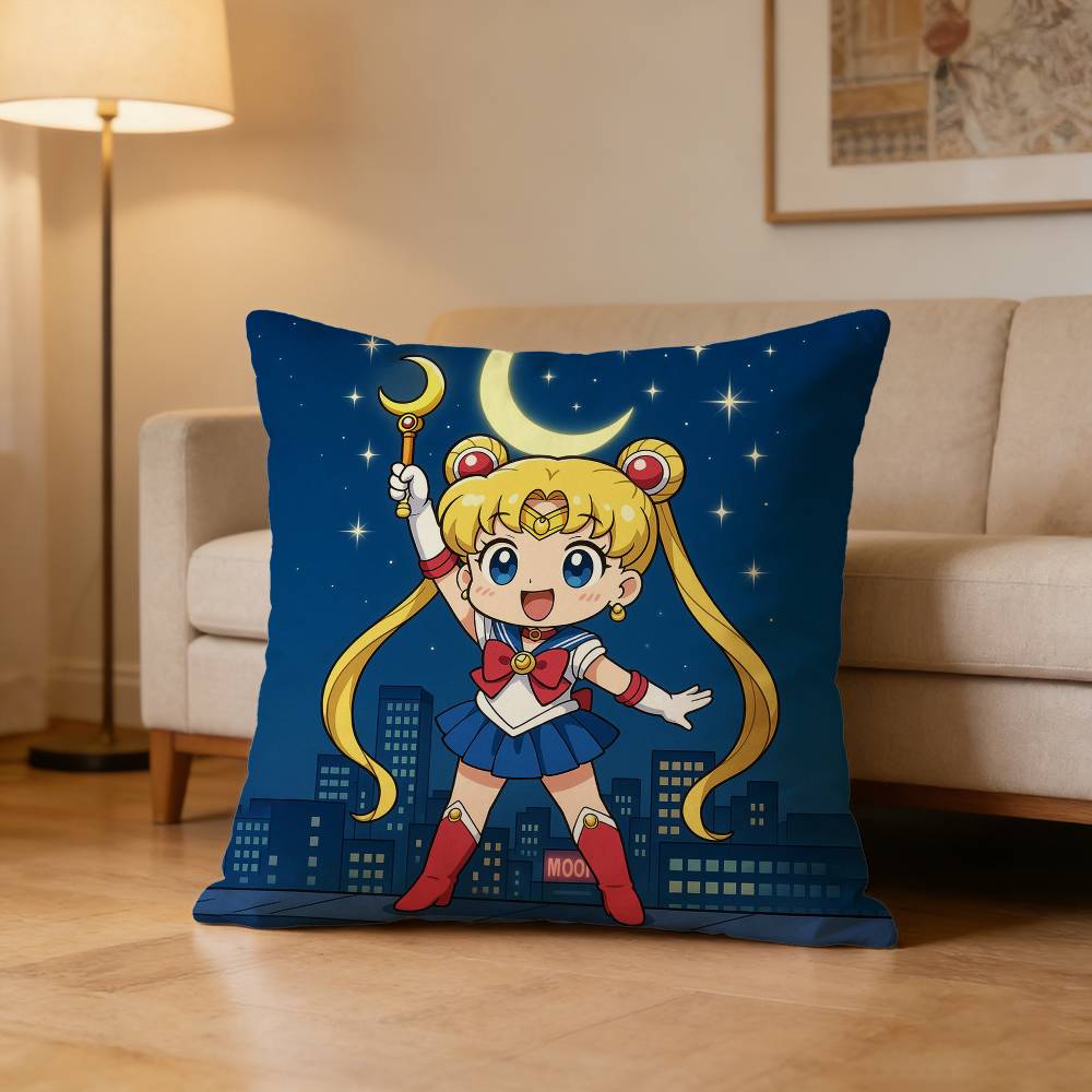 Cute Usagi Tsukino Sailor Moon Pillow Case Pattern Printed Pillowcase For Living Room Sofa Cushion Cover
