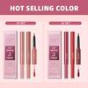 3Pcs/set Dual-head Lip Gloss Lip Liner Pencil 2-in-1 Set Waterproof Matte Velvet Non-smudge Dual-head Lip Glaze Lip Liner Lipstick Set