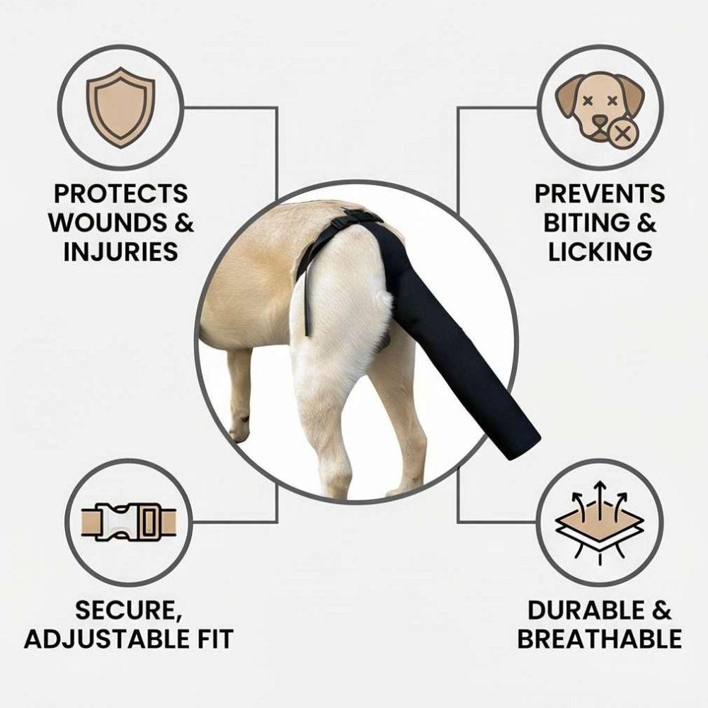 Breathable Dog Tail Protector Splash-proof Protective Case Protective Cover Licking Prevention