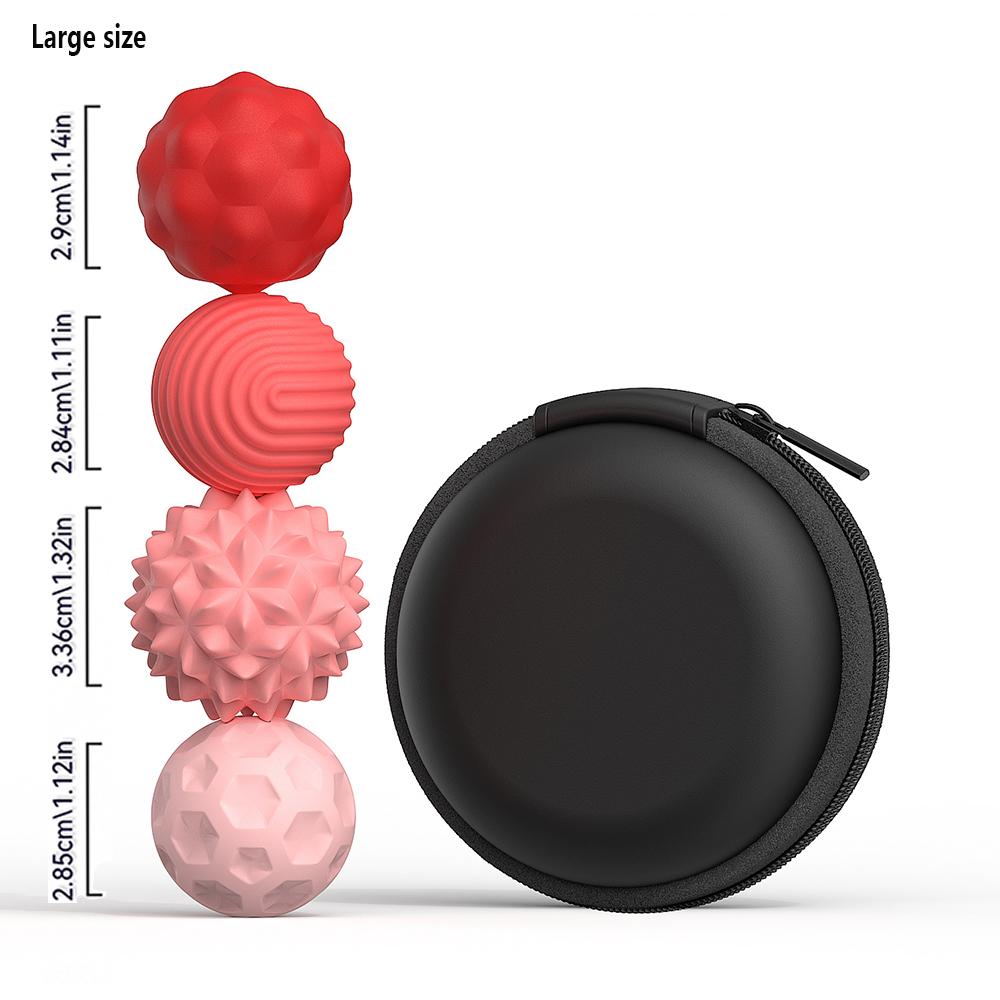Магнитный сенсорный силиконовый мяч для рук, мягкий массажный тренировочный мяч с выпуклыми точками, массажный мяч для талии, спины и стоп, 4/8 штук