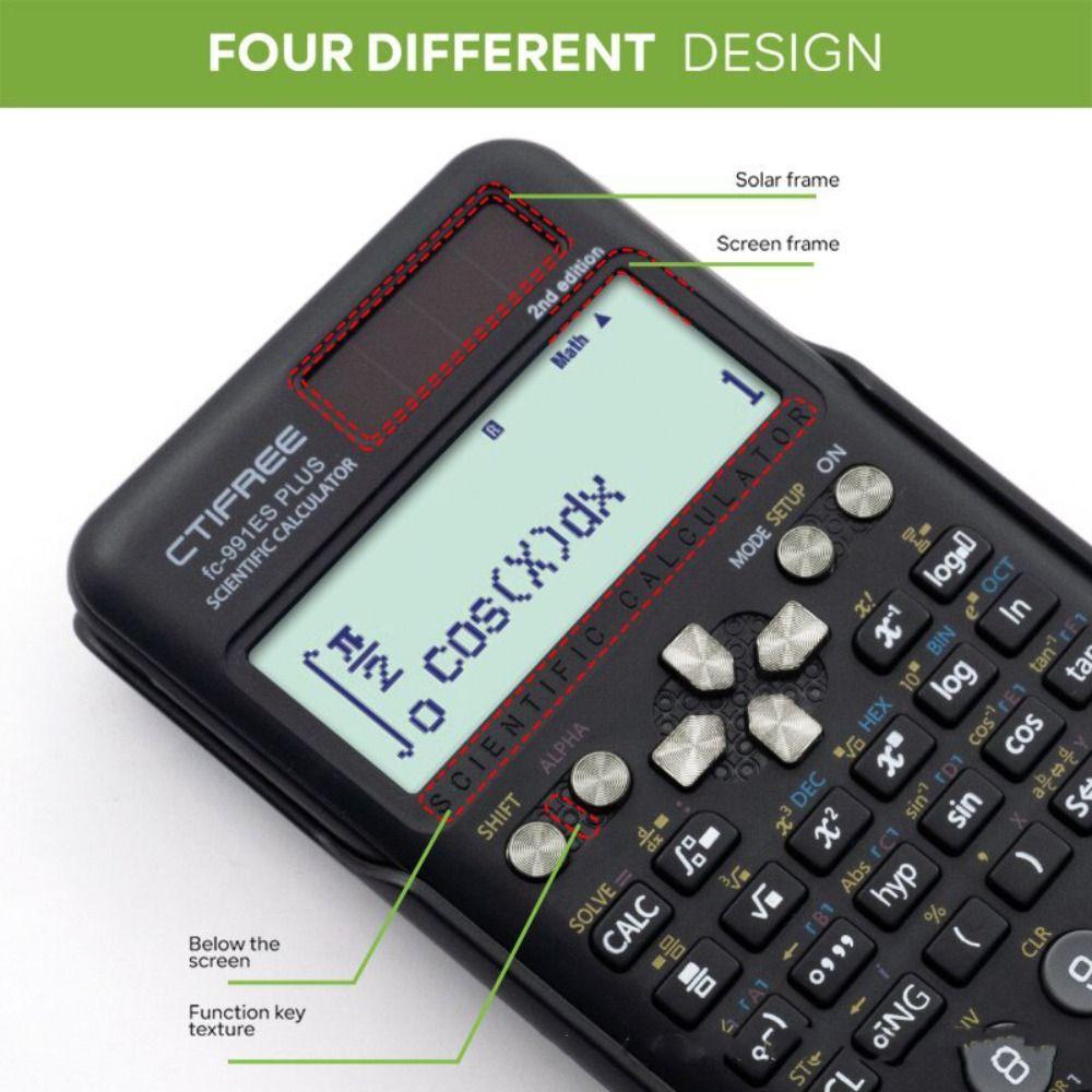 Portable 991ES Plus-2nd Edition Scientific Calculator with Protective Case 417 Function Function Calculato Student Stationery