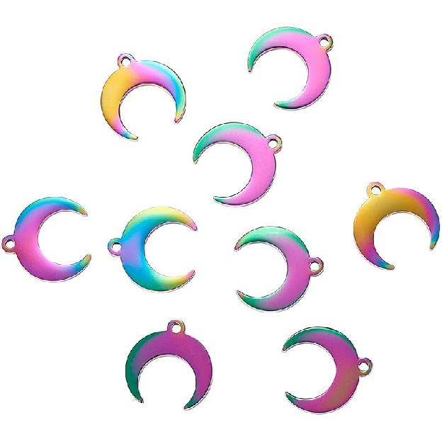 Airssory 12 шт. 3-цветные подвески из нержавеющей стали в виде молний, небесная погодная коллекция, мини-подвески-шармы с громом, ассортимент для ювелирных изделий