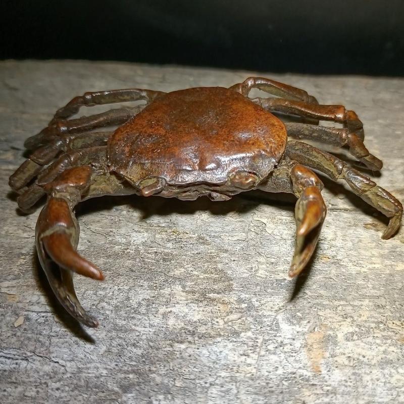 1 шт. Миниатюрная чайная фигурка-питомец Винтажный краб Модель животного Статуэтка Фигурка Антикварные металлические изделия Настольное украшение