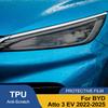 Защитная пленка для фар автомобиля Smoke Black, вырезанная по форме, для BYD Atto 3 EV 2026-2026, TPU PPF, высокоглянцевая, устойчивая к царапинам, виниловая обертка