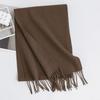 Thickened Autumn and Winter Plaid 100 Wool Scarf Atmosphere Women's All-match Fashion Warm Wool Scarf Comfortable Shawl
