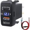 USB Автомобильное Зарядное Устройство Розетка Quick Charge 3.0 и PD USB C Порт Адаптер Розетки Питания для Автомобилей Toyota 12В/24В