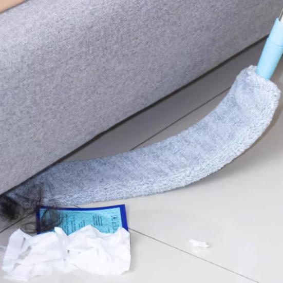 Щетка для пыли со стираемой тканью, длинная ручка, очиститель перьев, регулируемая ручка, щетка для удаления пыли из щелей, выдвижной пылесборник