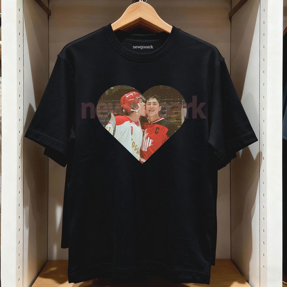 Hudcon Hudson and Connor Heated Rivalry Printed Tshirt Canadian Gay Love Drama Series Tshirts Women Unisex Cotton Shortsleev
