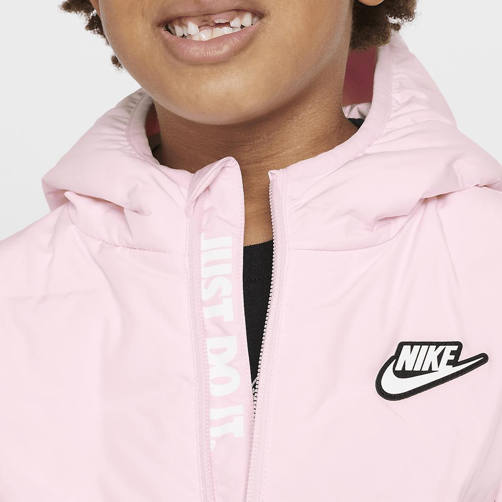 Nike Пуховик с капюшоном и молнией Детские куртки Foam-Pink HQ7960-663